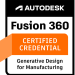 Autodesk Certified Credential in Generative Design for Manufacturing